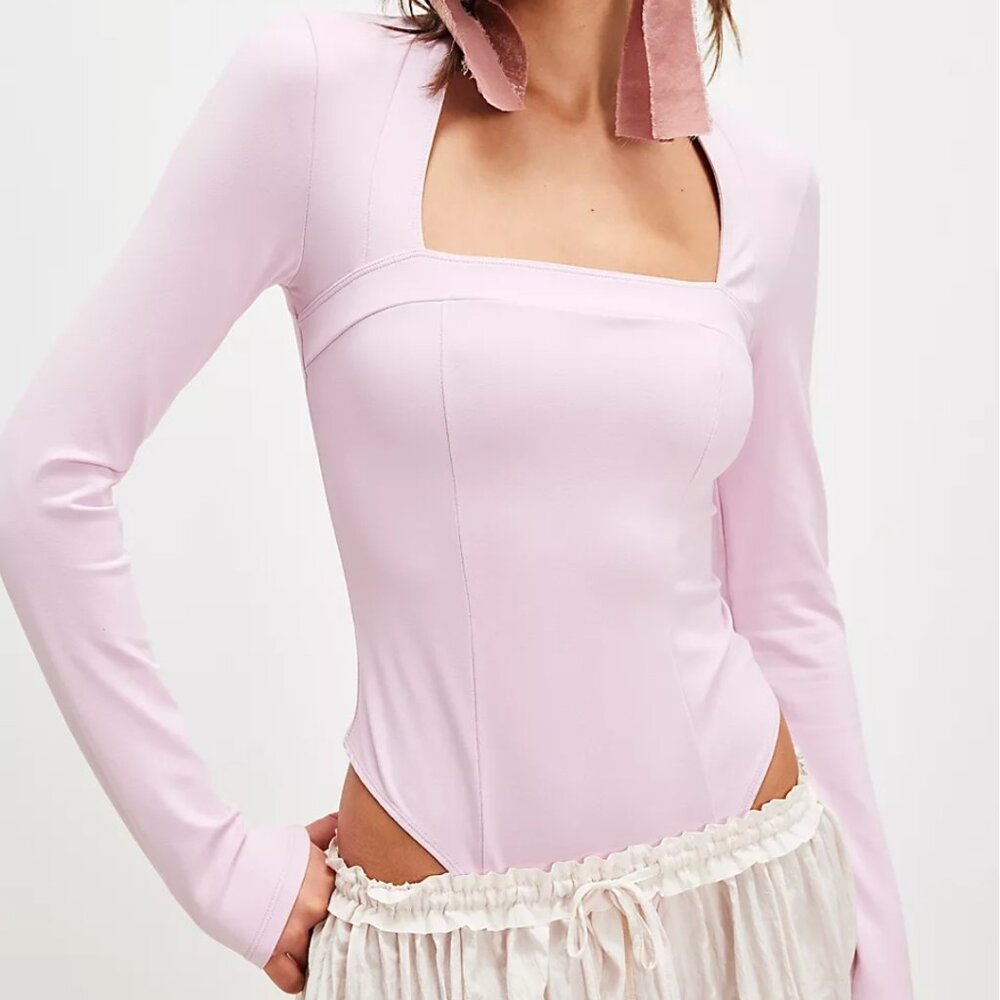 NWT FREE PEOPLE Now Or Never Bodysuit Lilac Ice